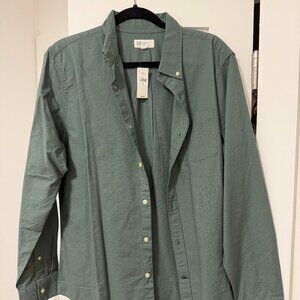 Jungle Green Gap Oxford Dress Shirt Sz M